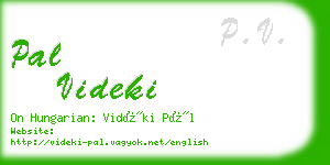 pal videki business card